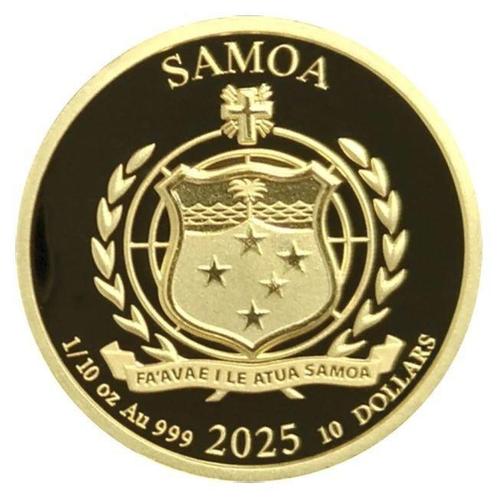 Samoa. 10 Dollars 2025 1/10 oz $10 Samoa Golden Eagle Gold, Postzegels en Munten, Edelmetalen en Baren
