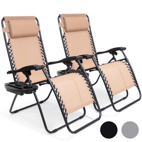 Tweedekans | LifeGoods Opvouwbare Tuinstoelen - 2 Stuks -, Tuin en Terras, Tuinsets en Loungesets, Ophalen of Verzenden
