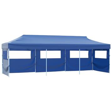 vidaXL Vouwtent pop-up met 5 zijwanden 3x9 m blauw, Verzenden