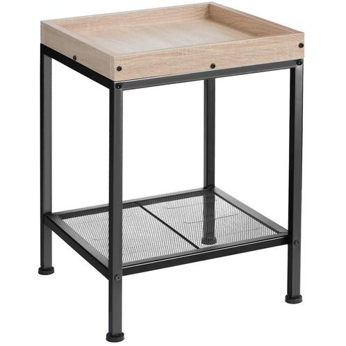 Bijzettafel Rochester 41,5x41x56cm - Industrieel licht hout,, Maison & Meubles, Tables | Tables d'appoint, Envoi