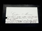 Gustave MOREAU - carte de visite autographe - 1900