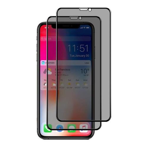 2-Pack iPhone XS Max Privacy Screen Protector Full Cover -, Telecommunicatie, Mobiele telefoons | Hoesjes en Screenprotectors | Overige merken