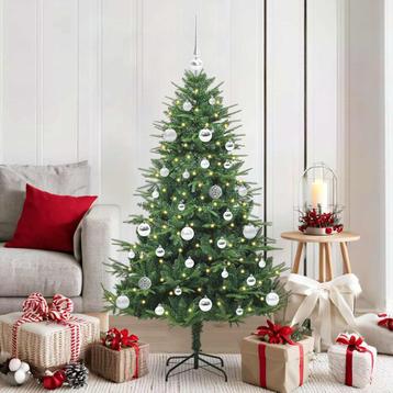 vidaXL Kunstmatige voorverlichte kerstboom met ballenset beschikbaar voor biedingen