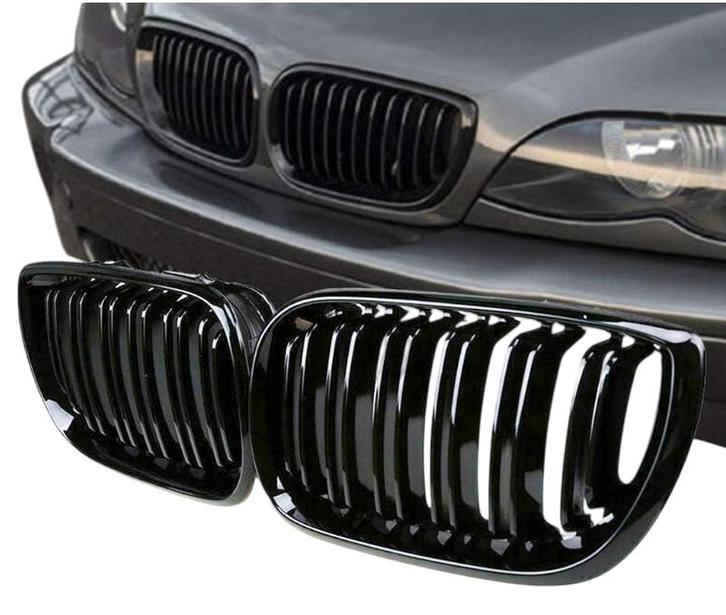 Grillen set | Nieren | BMW 3-series | E46 4d. | 2002-2005 |, Auto-onderdelen, Carrosserie, Nieuw, BMW, Verzenden