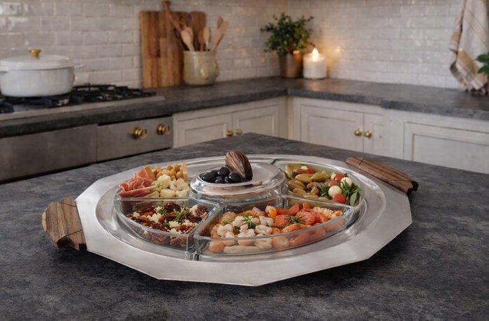 Armand Fresnais - Dienblad - Art Déco - Verzilverd, Hout -, Antiek en Kunst, Kunst | Designobjecten