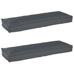 vidaXL Pallet Kussen Set 2 pcs Antraciet 120 x 40 x 8 cm, Huis en Inrichting, Verzenden, Nieuw