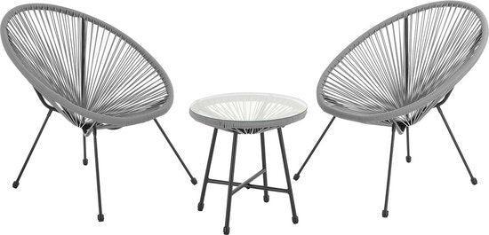 2dekans | Polyrotan Balkonmeubel / Balkonset Ostana -, Tuin en Terras, Tuinsets en Loungesets, Ophalen of Verzenden