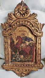 Icoon - Heilige Demetrios -   - Oud hout, Ei, Antiek en Kunst