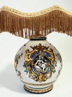 Tafellamp - Porselein, Messing, stof - Lampe Gien Porcelaine, Antiek en Kunst