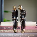 sculptuur, NO RESERVE PRICE - Sitting Couple Sculpture - 15, Antiek en Kunst