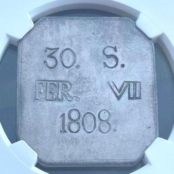 Espagne. Fernand VII. 30 Sous Octogonal - 1808 -