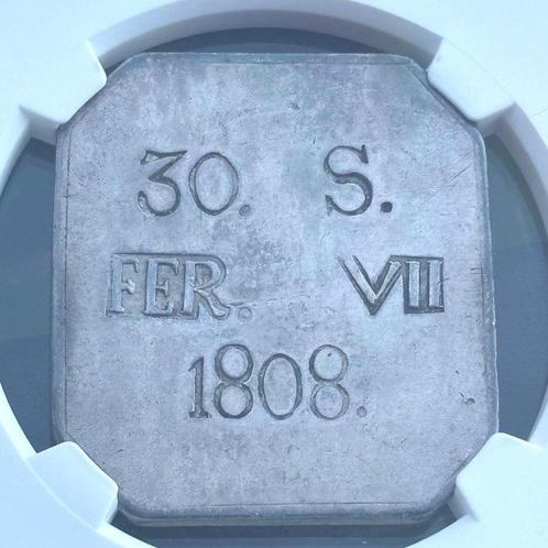 Espagne. Fernand VII. 30 Sous Octogonal - 1808 -, Postzegels en Munten, Munten | Europa | Niet-Euromunten