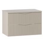 Wastafelkast Calen 80 x 46 x 52 cm - Beige - Badmeubel, Huis en Inrichting, Badkamer | Badkamermeubels, Verzenden, Nieuw