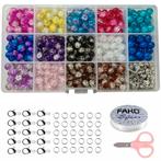 Fako Bijoux® - DIY Glas Kralen Set - Glaskralen Crack Mix &, Hobby en Vrije tijd, Verzenden, Nieuw