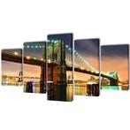 vidaXL Canvasdoeken Brooklyn Bridge 200 x 100 cm