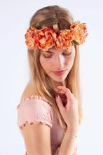 Bloemenkrans Haar Pioenrozen Oranje Bloemen Haarband Peony H, Kleding | Dames, Nieuw, Ophalen of Verzenden