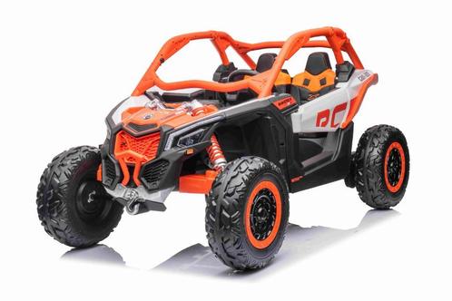 CAN-AM MAVERICK, 24V,  buggy oranje, 4WD, leder, Mp4 TV, RC, Kinderen en Baby's, Speelgoed | Buiten | Accuvoertuigen, Nieuw, Ophalen of Verzenden