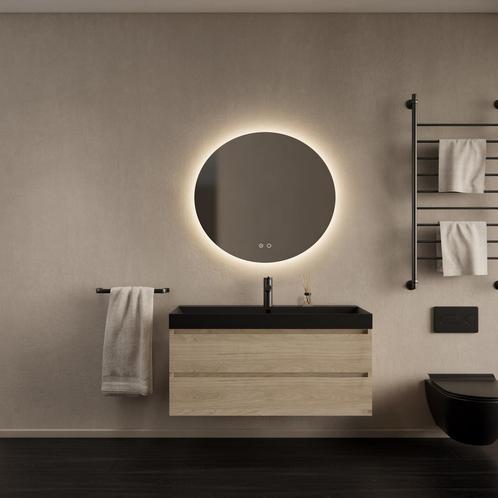 Badkamermeubelset Gliss Design Milan Met Lako Mat Zwarte, Doe-het-zelf en Bouw, Sanitair, Bad, Nieuw, Ophalen of Verzenden