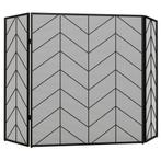TRUUSK Opvouwbaar Haardveiligheidshek - 3 Panelen - Staal -, Huis en Inrichting, Haarden, Verzenden, Nieuw