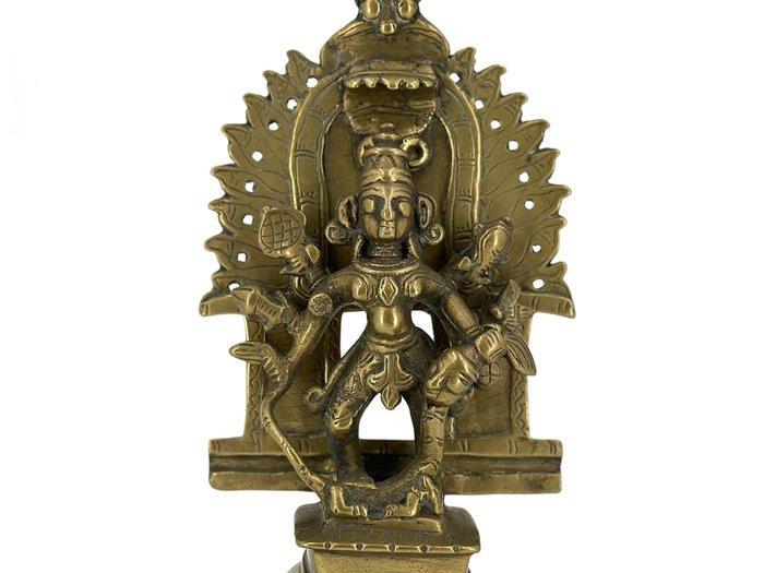 Beeld, Durga - 17th c. - 22 cm - Messing, Antiek en Kunst, Kunst | Niet-Westerse kunst