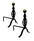 Openhaard accessoire (2) - Morillos - Brons, Gietijzer