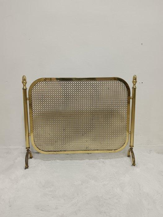 Schouw - Salvachispa de chimenea dorado en latón, chispero., Antiek en Kunst, Curiosa en Brocante