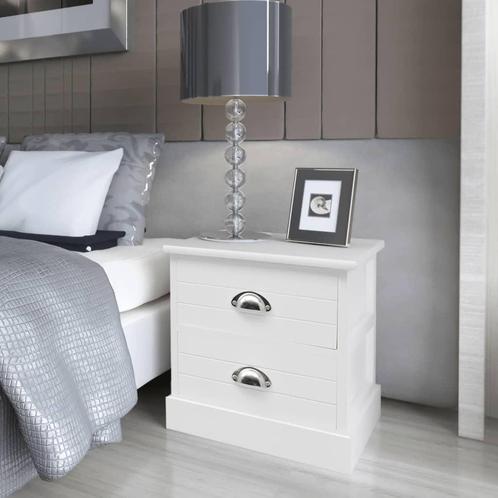 vidaXL Nachtkastjes Franse stijl 2 stuks wit, Huis en Inrichting, Slaapkamer | Nachtkastjes, Nieuw, Verzenden