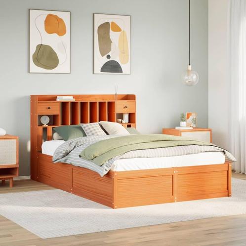 vidaXL Bedframe zonder matras massief grenenhout wasbruin, Huis en Inrichting, Slaapkamer | Bedden, Nieuw, Verzenden