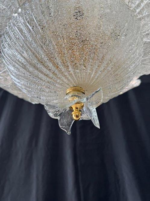 Plafonnier - Feuilles larges - Verre de Murano - 6 lumières, Antiek en Kunst, Antiek | Verlichting