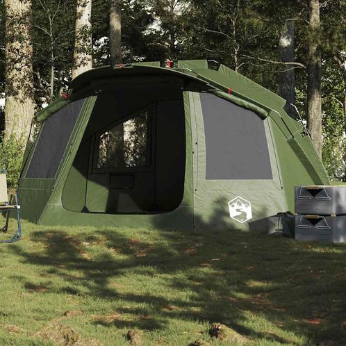 vidaXL Vistent 5-persoons waterdicht olijfgroen, Caravans en Kamperen, Tenten, Nieuw, Verzenden