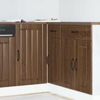 vidaXL Keuken onderkast Lucca bewerkt hout bruin eikenkleur, Huis en Inrichting, Verzenden, Nieuw