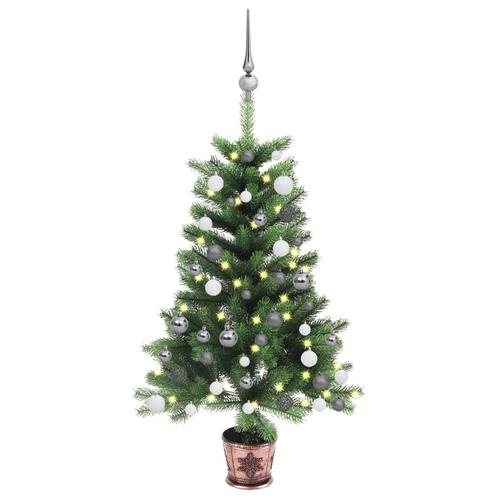 vidaXL Kunstkerstboom met verlichting en kerstballen 65 cm, Divers, Noël, Envoi