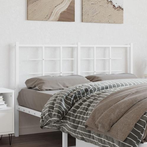 vidaXL Tête de lit métal blanc 135 cm, Maison & Meubles, Chambre à coucher | Lits, Neuf, Envoi