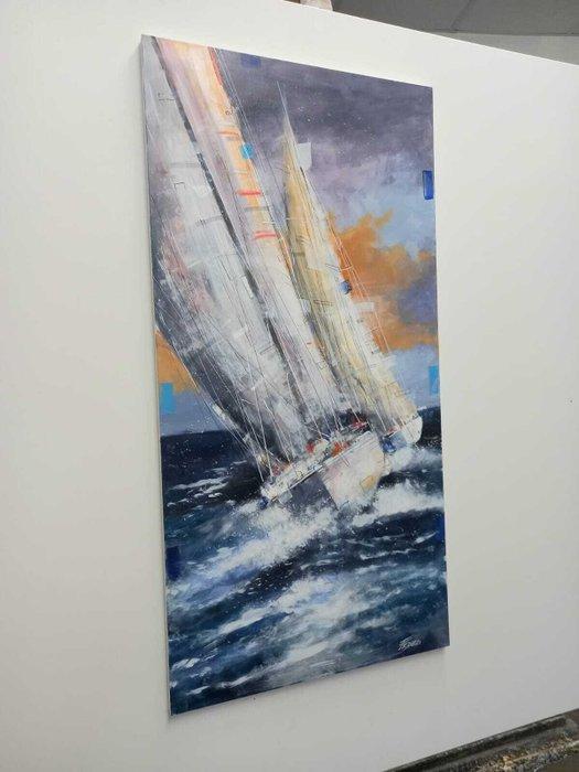 Paolo Fedeli - Prove di regata, Antiek en Kunst, Kunst | Schilderijen | Modern