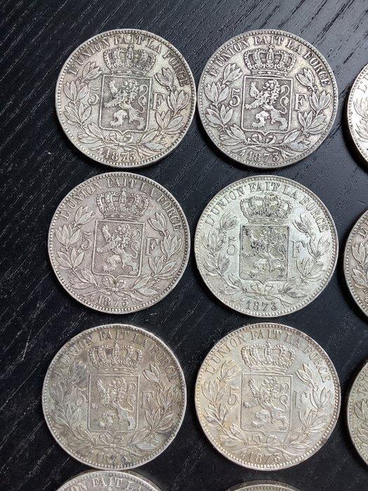 België. Leopold II. 5 Francs 1873 (Zonder Minimumprijs), Postzegels en Munten, Munten | Nederland