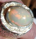 Zonder minimumprijs - Ring Zilver Opaal - Zware zilveren, Handtassen en Accessoires, Ringen, Nieuw