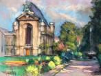 M. Hourdon XXe - La Chapelle, Antiek en Kunst, Kunst | Schilderijen | Klassiek