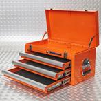 Datona Gereedschapskist met drie lades - oranje - Datona, Doe-het-zelf en Bouw, Gereedschapskisten, Ophalen of Verzenden, Nieuw