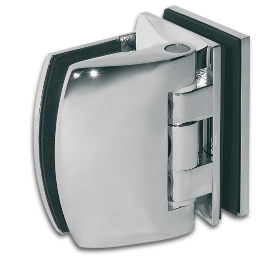 Douchedeurscharnier Atlantica 90° glas-glas-Verchroomd, Doe-het-zelf en Bouw, Deuren en Vliegenramen, Nieuw, Verzenden