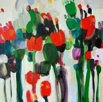 Yana Medow - Red Flowers XL