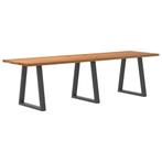 vidaXL Eettafel rechthoekig 280x80x74 cm massief eikenhout, Huis en Inrichting, Tafels | Eettafels, Verzenden, Nieuw