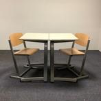 Tweedehands complete school set Eromes van 9 stuks tafels +, Huis en Inrichting, Stoelen, Gebruikt, Hout, Vijf, Zes of meer stoelen