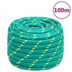 vidaXL Boottouw 20 mm 100 m polypropyleen groen, Verzenden, Nieuw