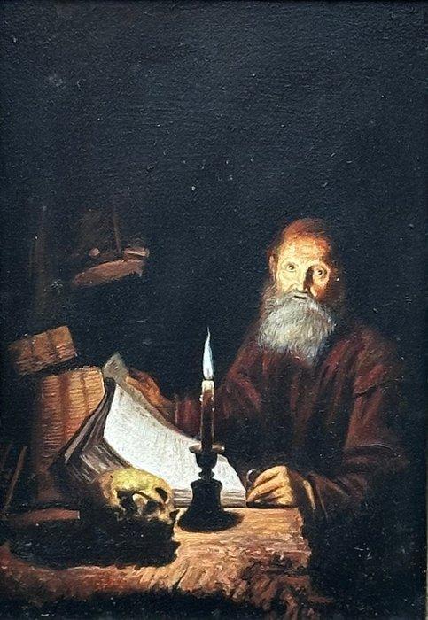 Gerrit Dou (Dutch, 1613-1675), Suiveur de - A Hermit, Antiek en Kunst, Kunst | Schilderijen | Klassiek