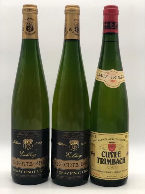 Mixed lot of 3 x 75cl early 2000 quality Alsace whites (wit), Collections, Vins, Enlèvement ou Envoi