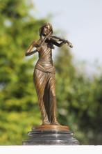 Sculpture, Brons sculptuur jonge violiste - 34 cm - Bronze