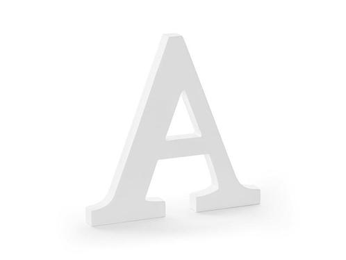 Witte Letter A Hout 21,5cm, Hobby en Vrije tijd, Feestartikelen, Nieuw, Verzenden