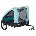 vidaXL Hondenfietstrailer blauw en zwart, Verzenden, Nieuw