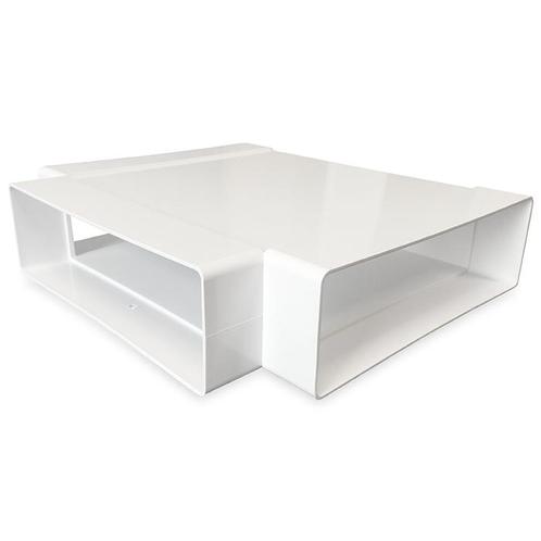 Kunststof horizontaal T-stuk 90° voor kanaal 204 x 60mm, Doe-het-zelf en Bouw, Ventilatie en Afzuiging, Nieuw, Verzenden