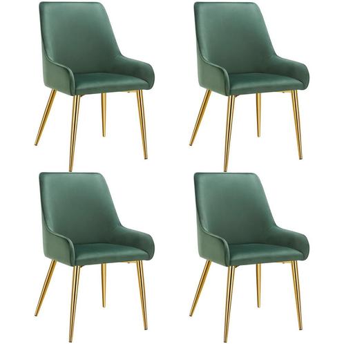 tectake Eetkamerstoel Avane, fluweeloptiek, draagkracht 120, Huis en Inrichting, Stoelen, Verzenden